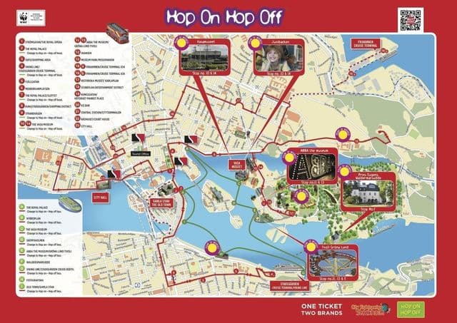 Mapa Sztokholmu Wielki Autobus