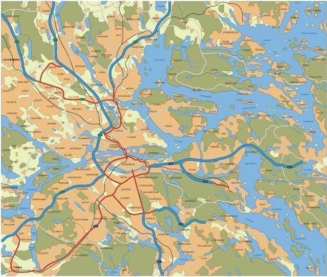 Mapa drogowa Sztokholmu