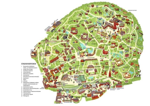 Sztokholmska mapa parku zoologicznego